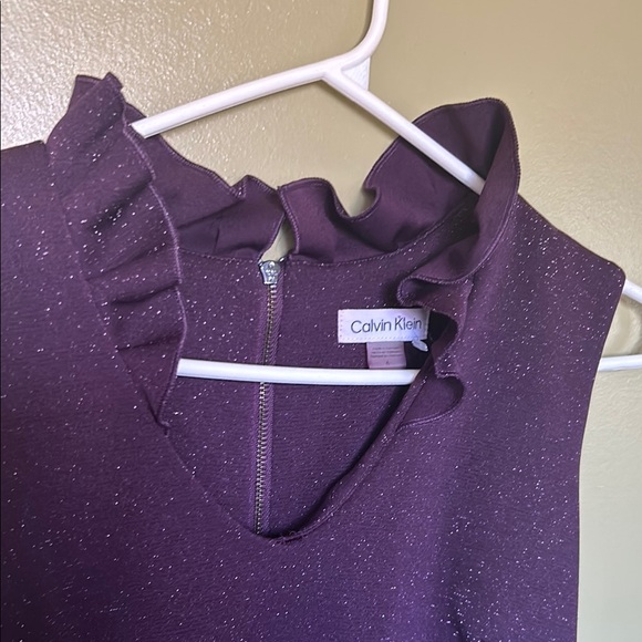 Calvin Klein Sparkle Ruffle Top - Picture 3 of 6